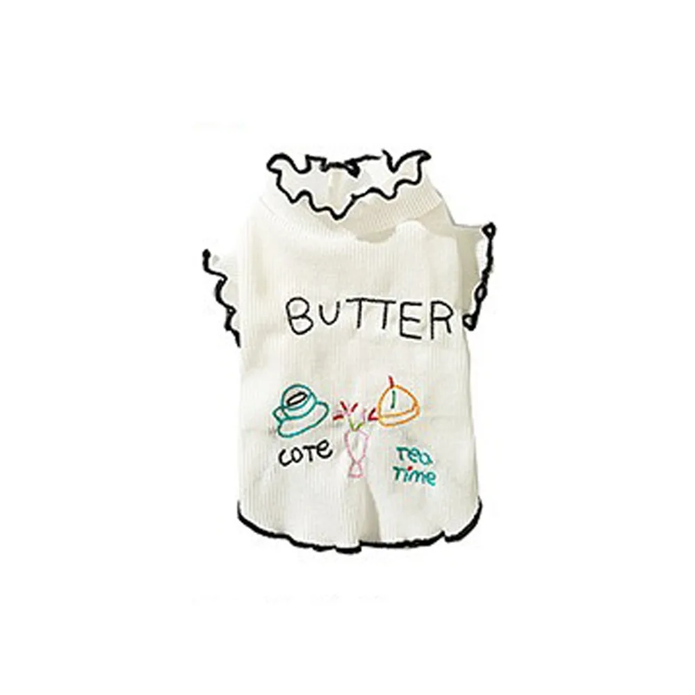 

Casual Wear Thin Dog Home Clothes Breathable Letter Embroidery Dogs Two Legs Cartoon Print Dog Base Coat Spring Summer
