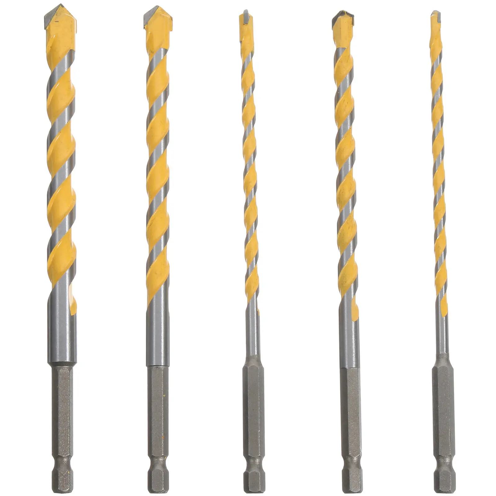 

1Set Square Drill Bit Set High Hardness Multi-Functional Masonry Drill Bits for Concrete Brick Glass Ceramic Tile Porcelain