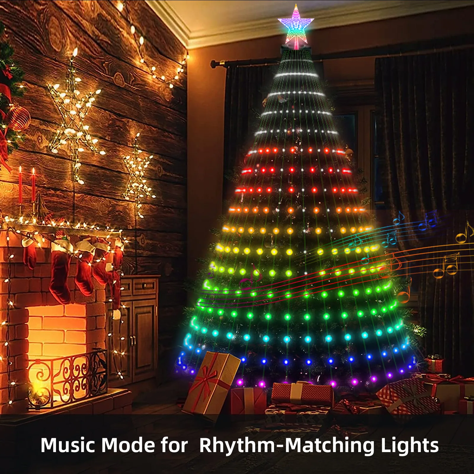 2.1M LED Christmas Tree Decorative Light Lntelligent iDeal LED APP Application Control DIY Lmage Light String For Quick Shipping