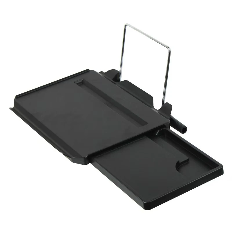 New 2 in 1 Foldable Car Computer Rack With Drawer Shelf Car Steering Wheel Seat Back Laptop Tray Food Drink Table Holder Stand
