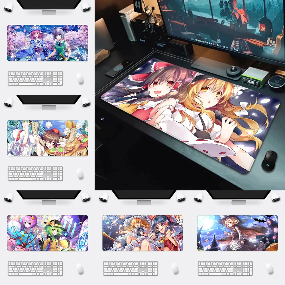 

Anime Touhou Project Mousepad HD Printing Computer Gamers Locking Edge Non-slip Mouse Pad XXL90x40cm Keyboard PC Desk Pad