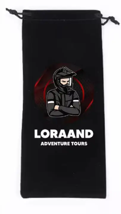 50 Pieces 10*20m Black Velvet Bags Drawstring Gift Pouches Thermal Transfer with Multi-colors logo Customised Logo