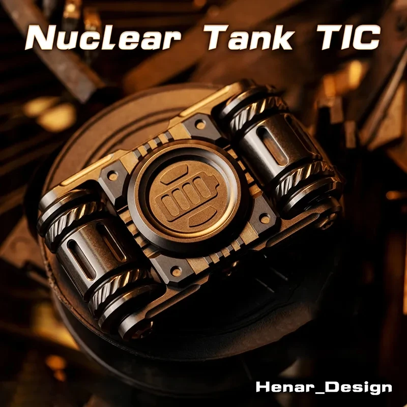 

EDC Nuclear Tank TIC Fingertip Gyro Titanium Zirconium Rotating Portable Play Decompression Gift