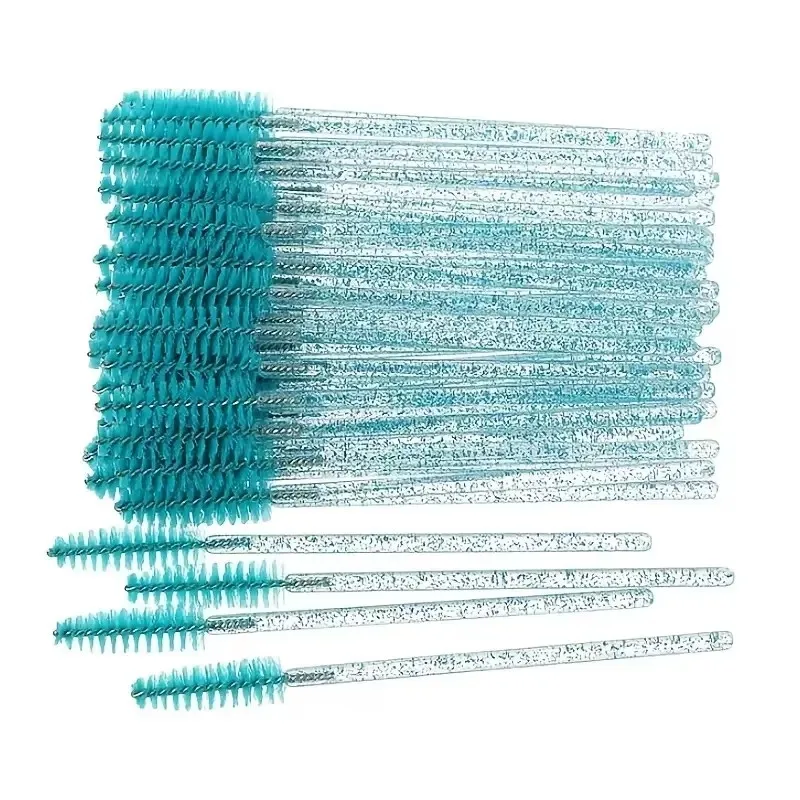 Brosse à cils en cristal de poulet, ensemble de maquillage pour sourcils, extensions de curling, 50 pièces par paquet