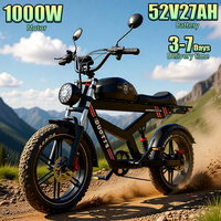 DUOTTS F20 Electric Bike 1000W Motor 52V27AH Battery Dual Hydraulic Suspension Electric Bicycle 20-Inch Fat Tire Off-road E Bike