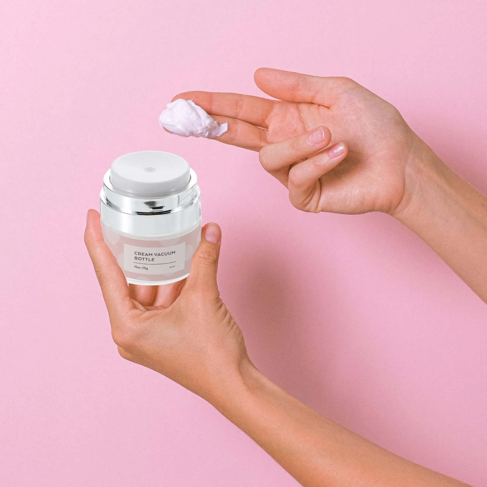 

Refillable Airless Pump Jar 15G Leak-Proof Container For Cream Face Moisturizer Durable Anti-Oxidation Storage Jar