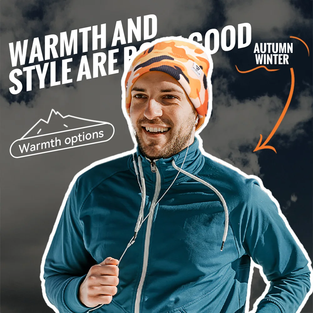  WRELS الشتاء الدافئة الحياكة القبعات لينة سميكة يندبروف قبعة صغيرة متماسكة للتزلج الجري الرياضة في الهواء الطلق قبعة الجمجمة قبعة حريمي #2