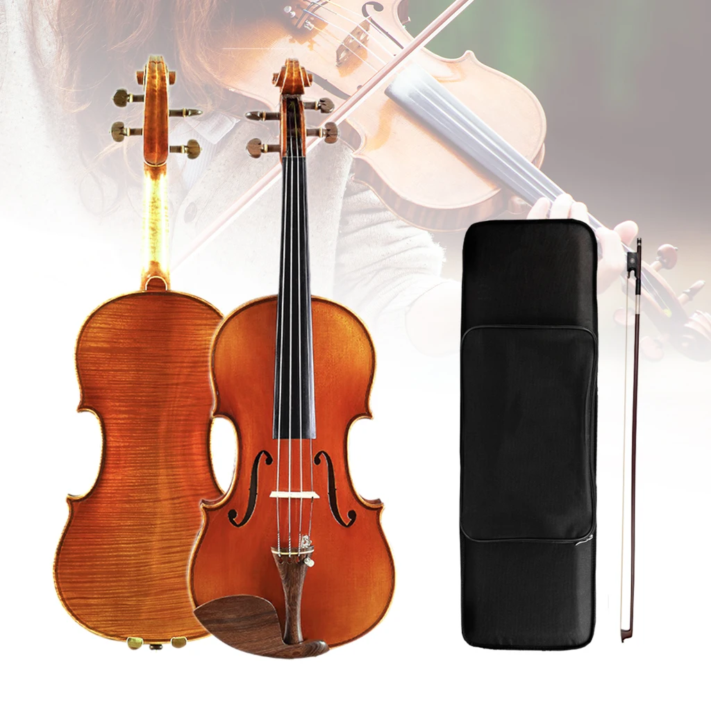 

Master Concert Stradi Acoustic Violin Workshop European Spruce One Piece Flamed Maple Back 4/4 Fiddle Orchestra Violinist KIT