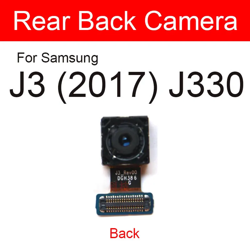 Front & Rear Main Camera For Samsung Galaxy J3 J5 J7 2017 J330 J530 J730 Front Back Camera With Flex Cable Replacement Parts