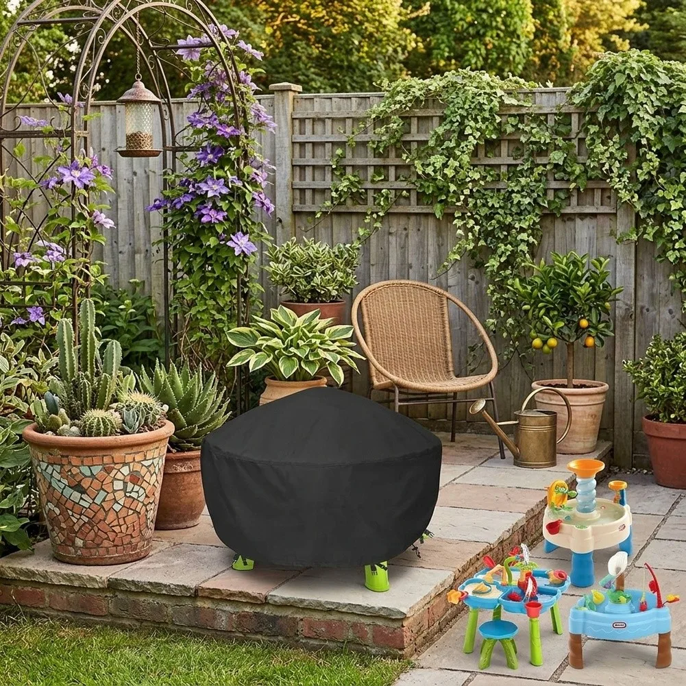 1pcs Kids= Water Table Cover Windproof Adjustable Sand Tray Protector With Drawstring Easy Clean Outdoor Garden Gear