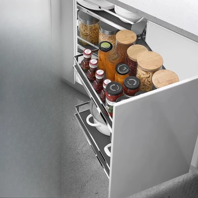 

Dishes Drawer Seasoning Basket Bowl Rack Kitchen Cabinet Pot Basket