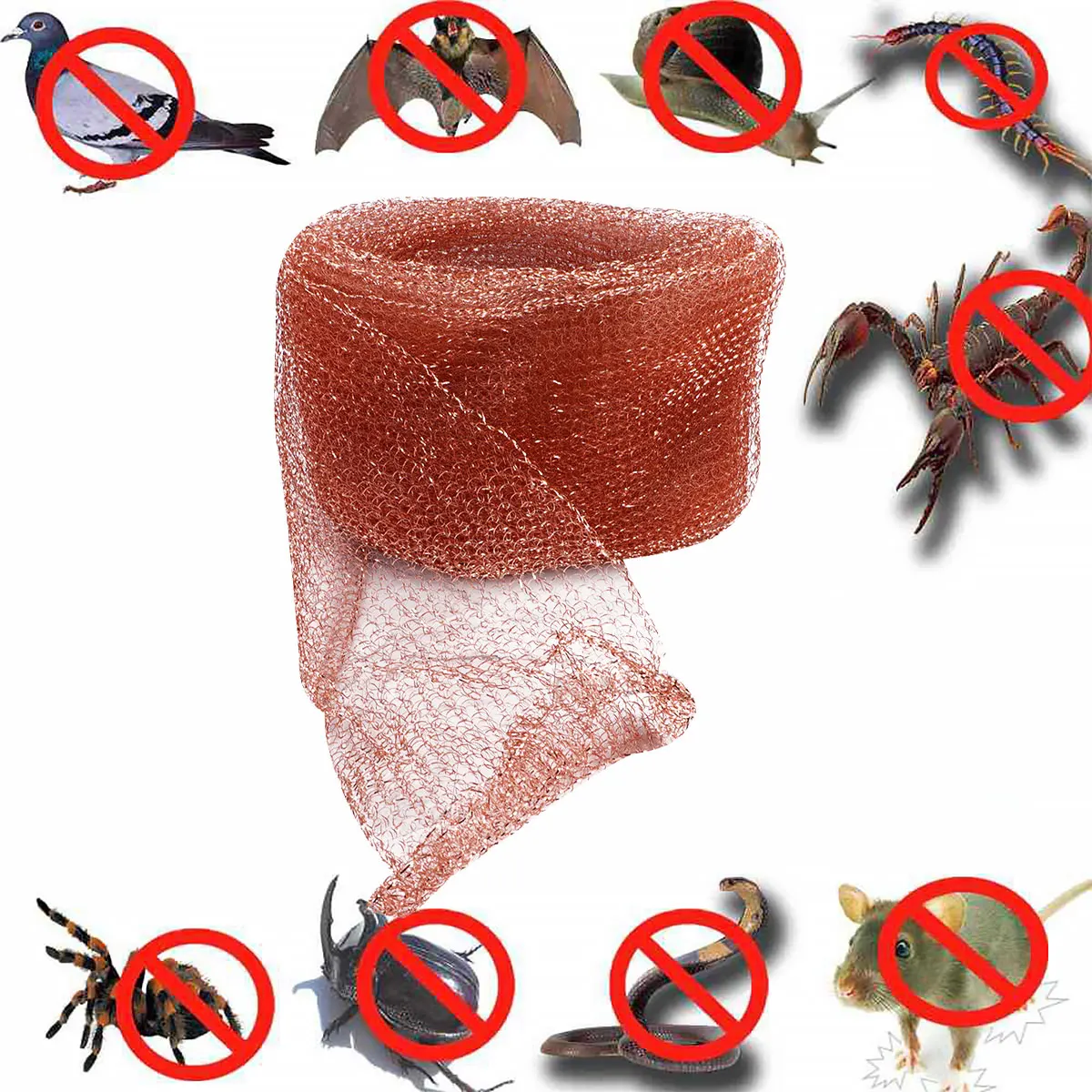 

1 Roll 6M Copper Mesh Knitting Net Rodent Rustproof Metal Mesh Control Household Pest Blocker Bat Wildlife