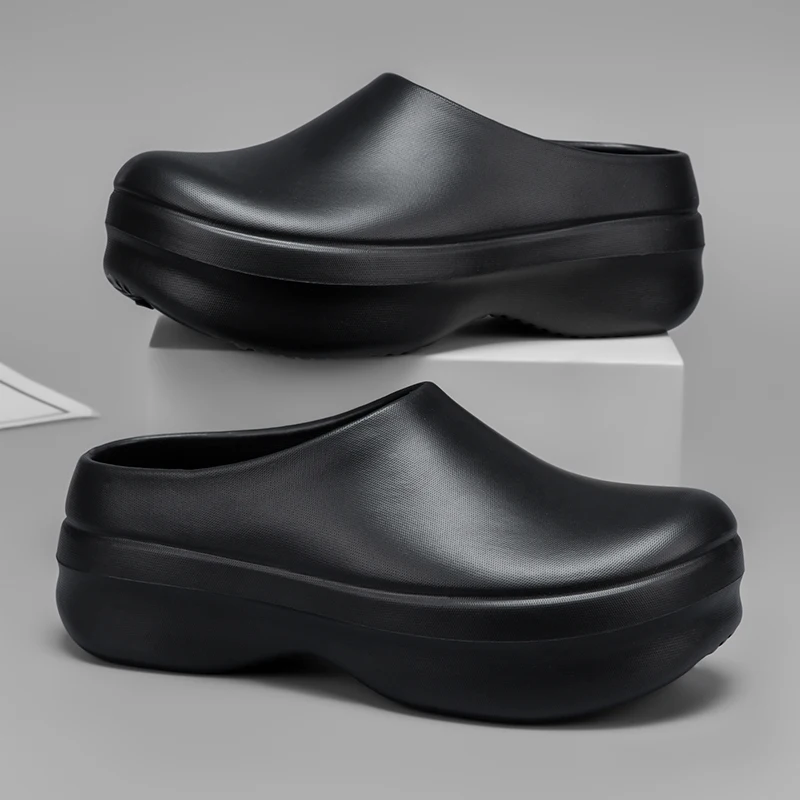 Scarpe da cuoco da uomo antiscivolo impermeabili resistenti all'olio resistenti all'usura scarpe da lavoro da cucina fondo morbido per stare in piedi e camminare
