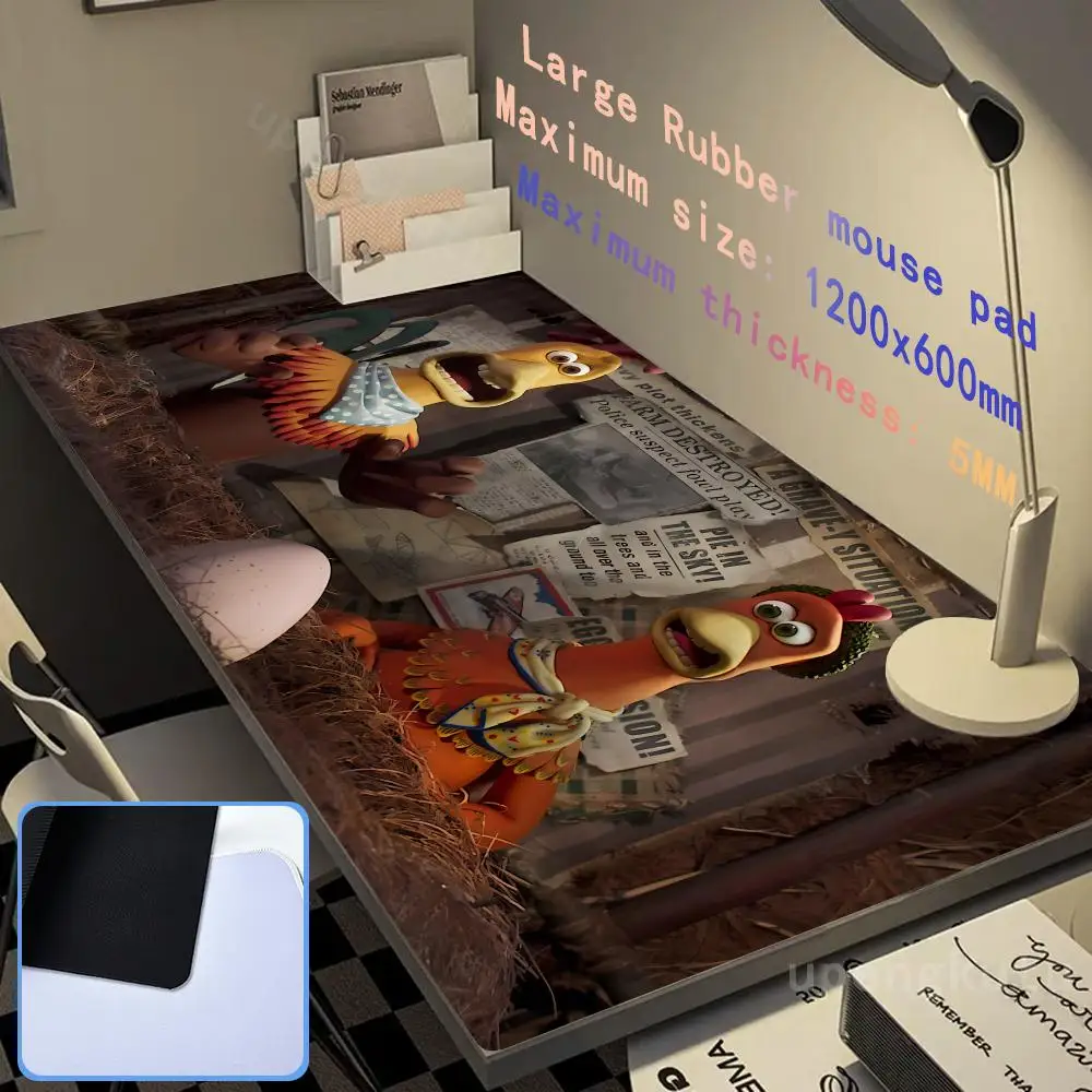 Mouse Pad Desk Protector Non-Slip Rubber Popular Chicken_RunS Anime figures Mice DIY games computer Edge locking XXXL1200x600