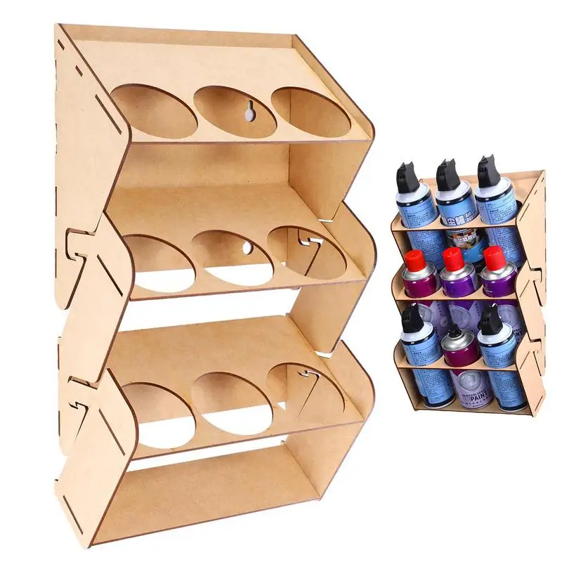 Spray Can Storage Rack Wall Mount Aerosol Paint Bottle Can Holder for Enclosed Trailer Shop Garage Work Area Storage