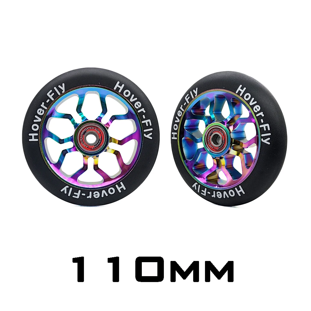 2 pieces Scooter Wheel Aluminium Alloy 88A 110mm 100mm MGP Scooter tyre rodas Aggressive iron skating wheel 100 110 skate roller