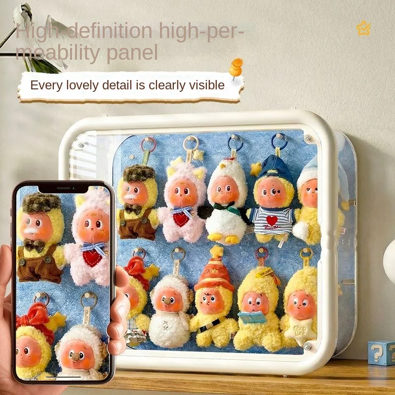 Modern Fashion Starry Person Silicone Doll Display Cabinet Transparent Collectible Storage Cabinet for Bubble Mart Toys and Deco