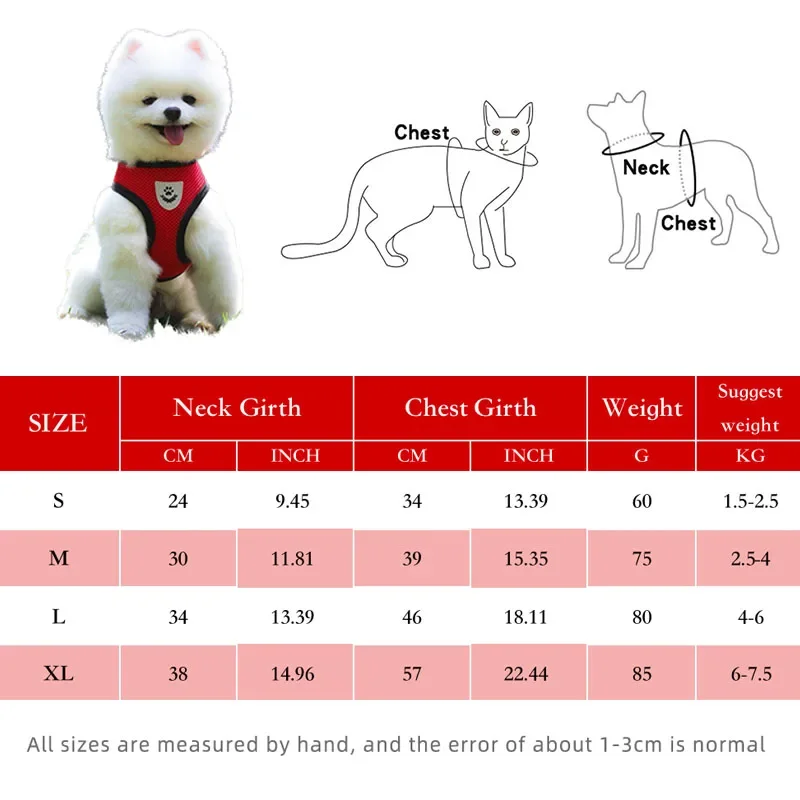 Puppy Clothes Vest for Small Medium Dog Reflective Harness Leash Set Pet Collar Bow-knot Mesh Vest Chihuahua Pug Dogs Supplies