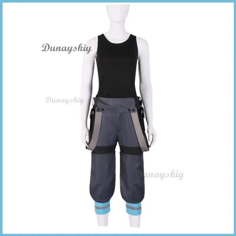 Anime Fire Force Maki Oze Cosplay Costume Enn Enn No Shouboutai Firefighter Wig Coat Uniform Adult Woman Sexy Carnival Suit