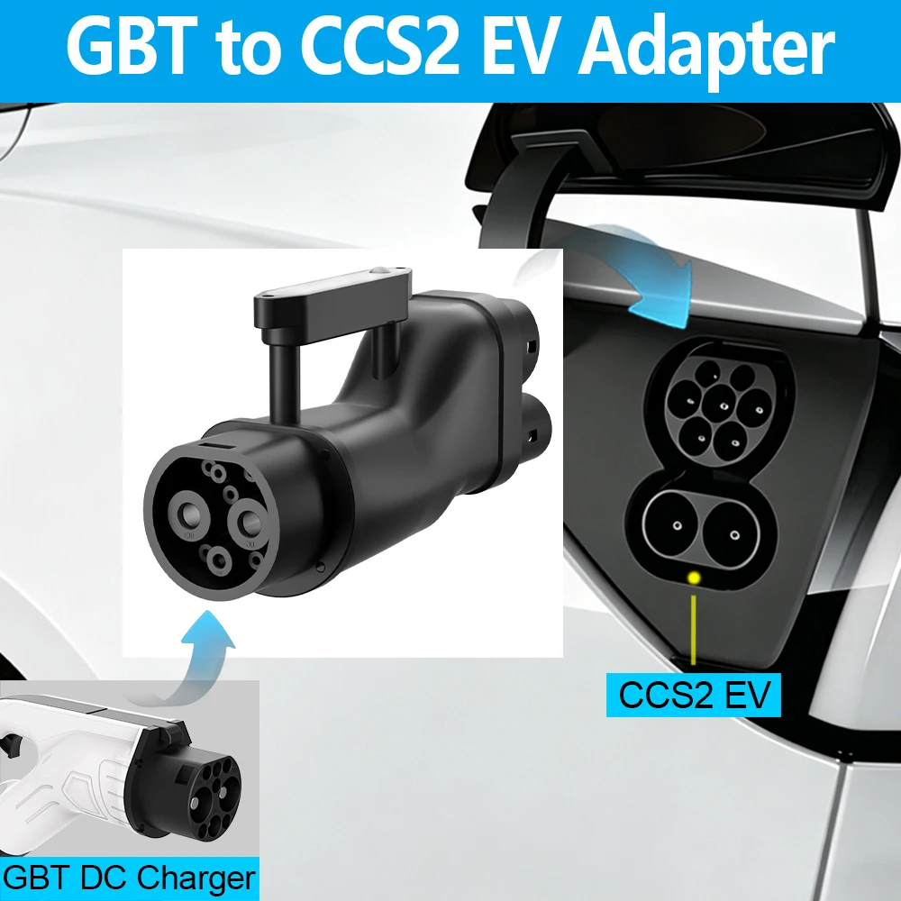 Unirise GBT to CCS2 EV Adapter 1000V 250kW DC Fast Charging Station GB/T to CCS Combo 2 For Electric Car CCS 2 Charger Connector