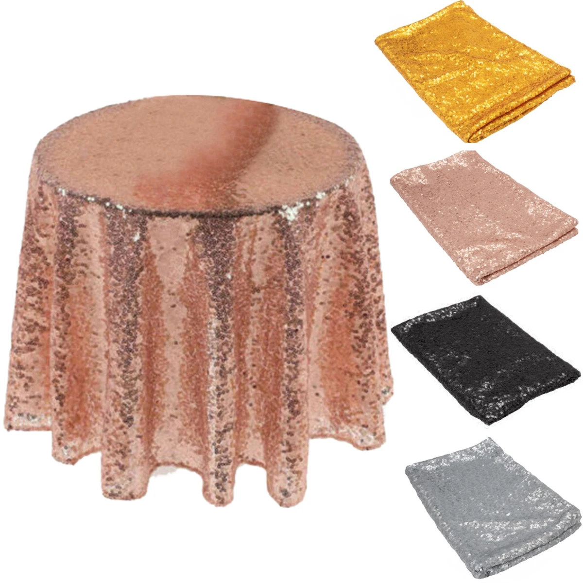 Round Sequin Tablecloth 23.6