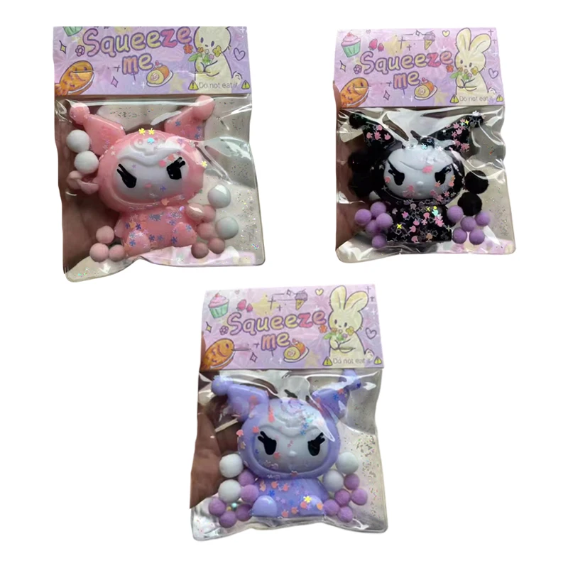 Sanrio Kuromi-juguete para apretar de dibujos animados, juguetes de descompresión de rebote lento, Mochi suave, juguetes para aliviar el estrés, liberación de estrés, regalos para relajarse las manos