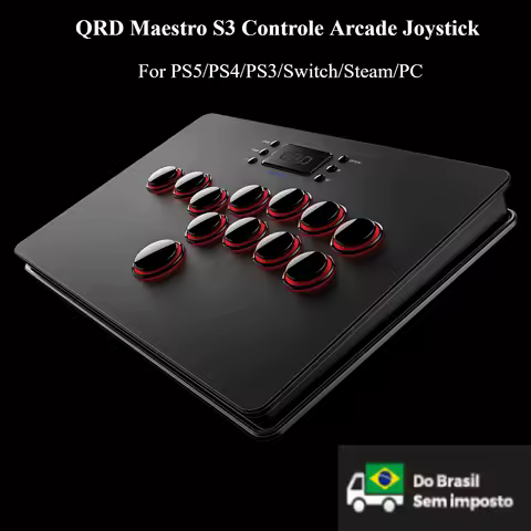 QRD Maestro S3 Controle Arcade Joystick Hitbox Controller Button Rim Hitbox Leverless Arcade Controller For PC/ PS5/PS4