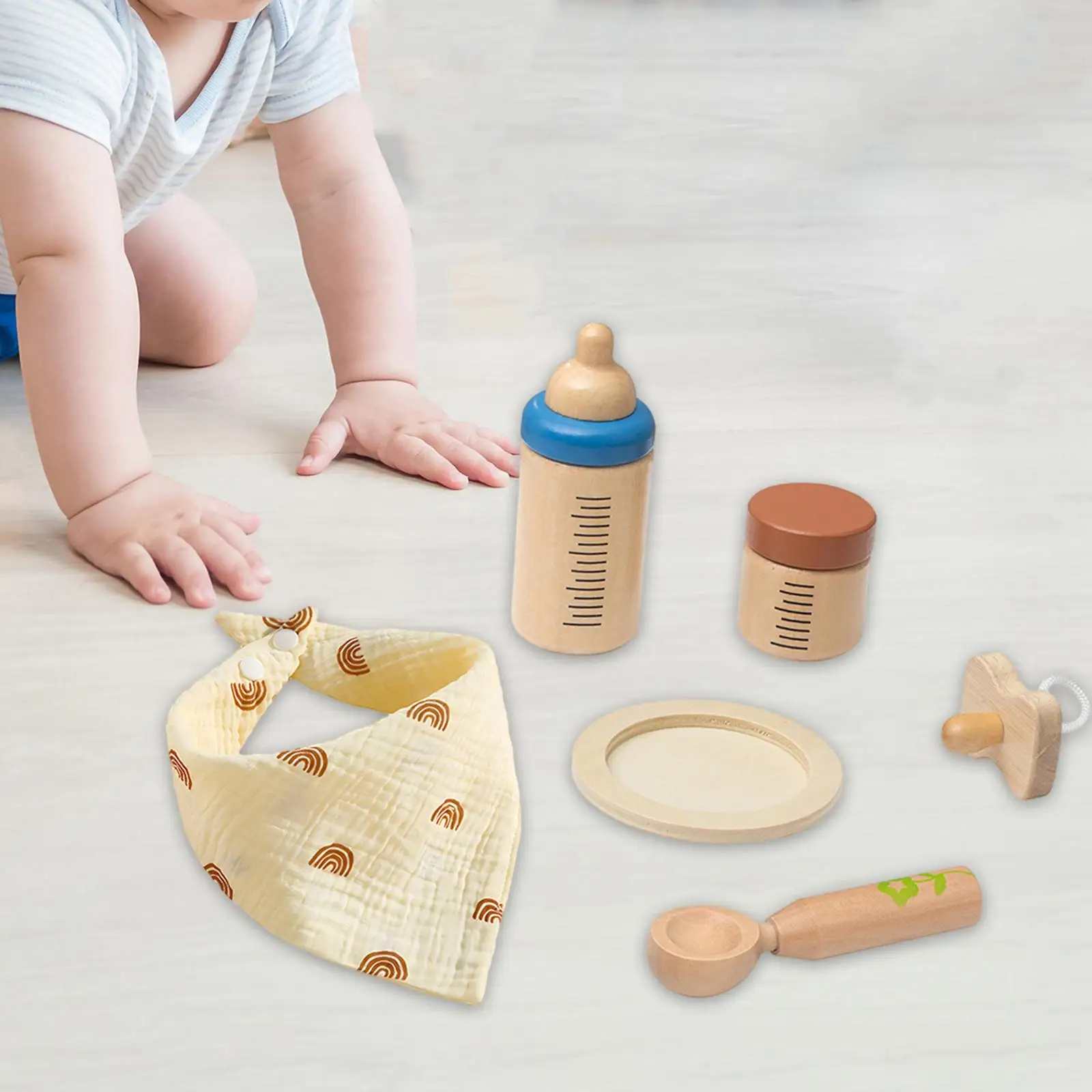 Babypuppen-Fütterungsset, Rollenspiel, Babypuppenflaschen, Spielzeug für Kinder und Jungen