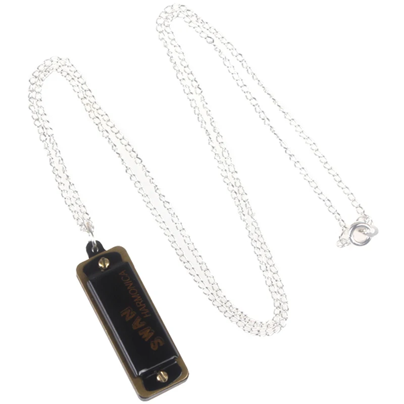 Mini Cute 4 Hole 8 Tone Necklace Harmonica Random Color