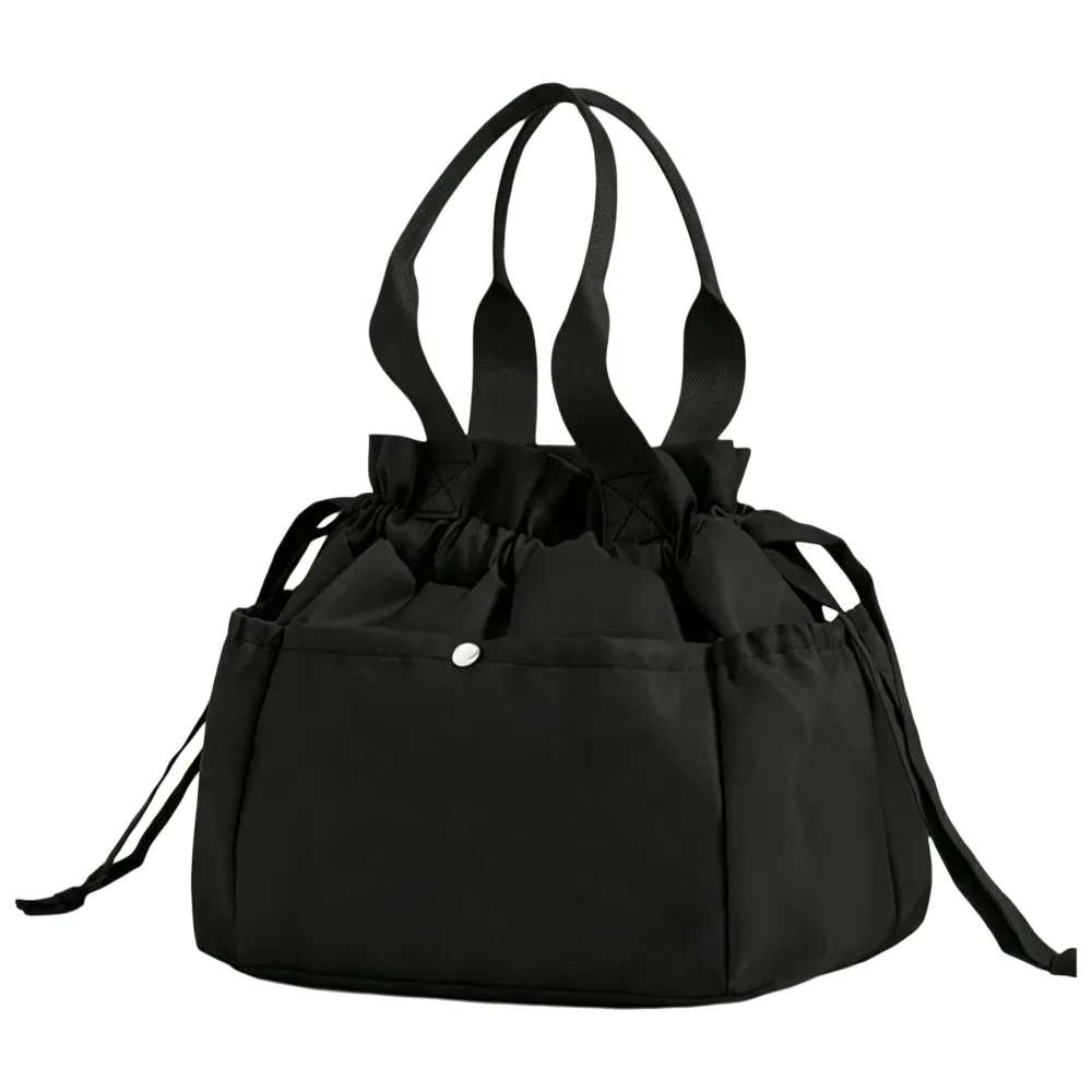 Thickened Drawstring Lunch Box Bag Large Capacity Multi-Pocket Design Hand Carrying Insulated Bag Easy To Clean Bundle Mouth