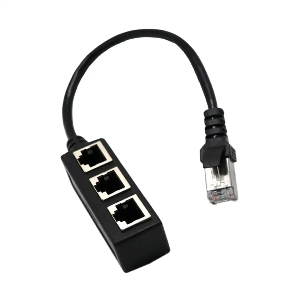 Сетевой разветвитель RJ45 1–3 Ethernet LAN, 3-полосный преобразовательный кабель RJ45