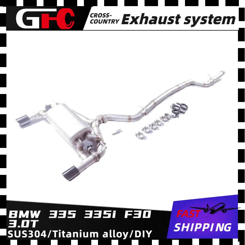 

Высокопроизводительная выхлопная система GFC catback из нержавеющей стали SUS304 с электронным клапаном и двумя насадками для BMW 335 335i F30 3.0T 2012-2016 годов выпуска
