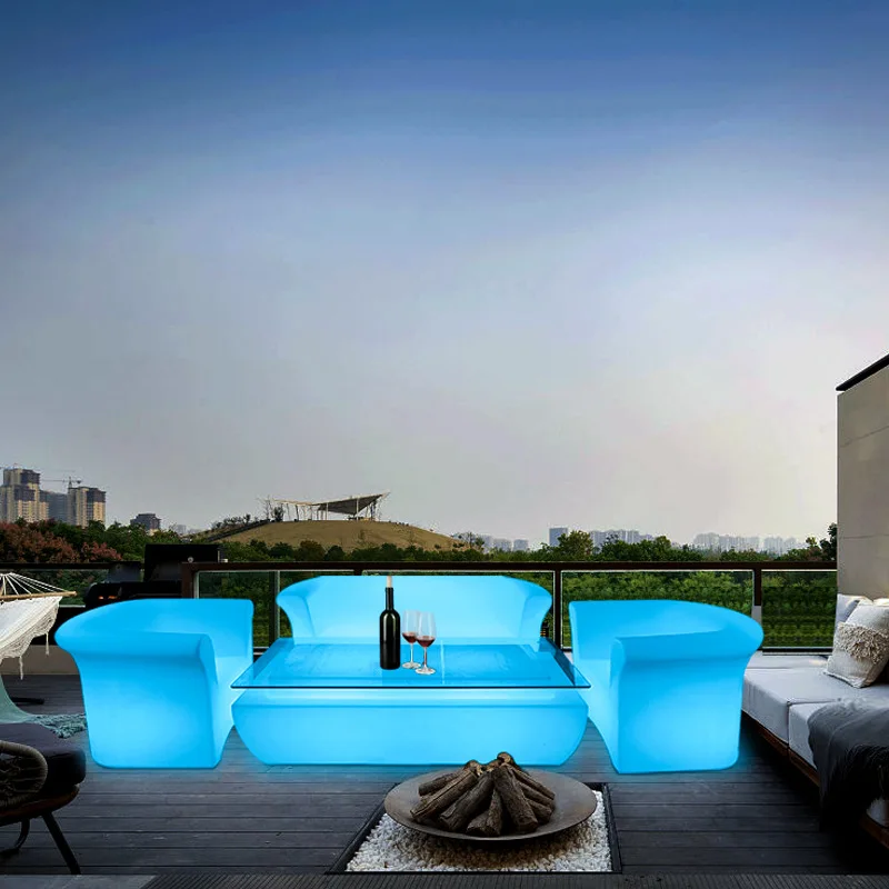 Sofa KTV Bar Nightclub Club Home LED Colorful Luminous Color Changing Sofa Chair