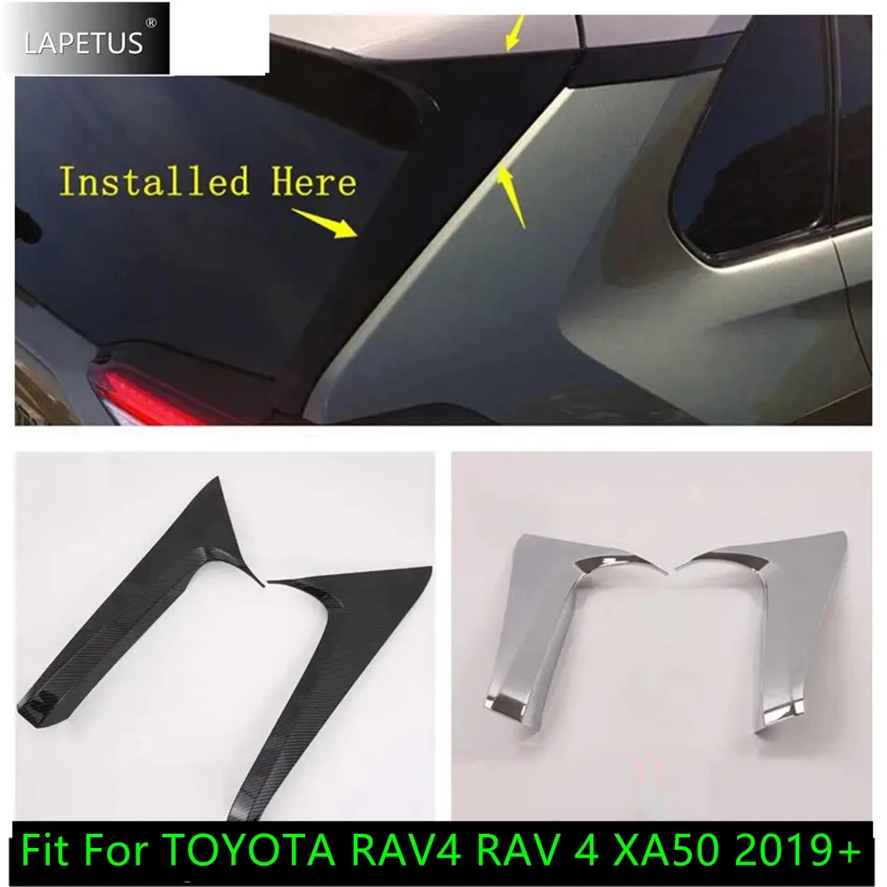 

Car Rear Tail Window Windshield Spoiler Cover Trim For TOYOTA RAV4 RAV 4 XA50 2019 - 2023 Chrome / Carbon Fiber Look Accessories