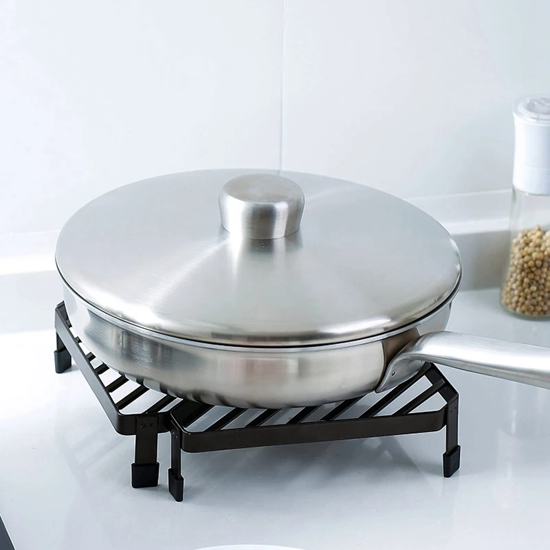 Wastafel pengering piring baja dilapisi spons dapur, alat pemegang sudut wastafel spons pengering