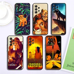 Disney Lion King Simba For Samsung Note 20 10 Ultra Plus A31 A14 A12 A70 A34 A25 A04 A05 A15 A24 5G Black Funda Phone Case