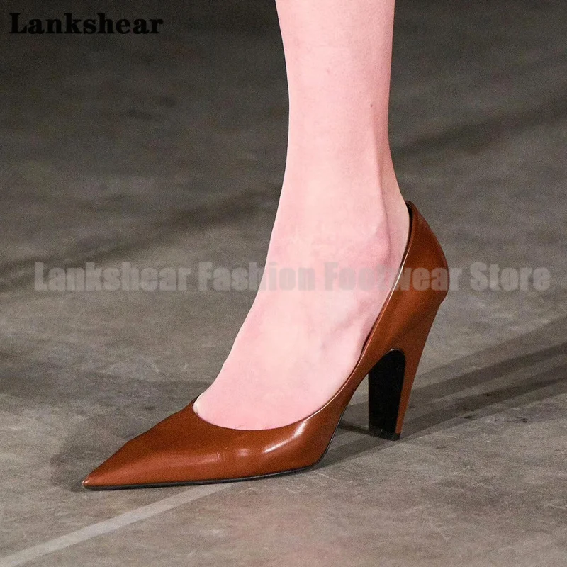 Pointy Toe Chunky Heel Pumps Women Shoes Summer Elegant Dress High Heels Designers Style New In Sandalias De Mujer Verano