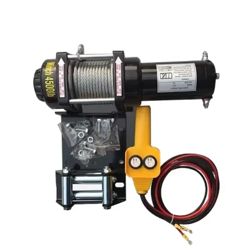 12V 24V Vehicle Self-rescue Off-road Winch Off-road Vehicle Winch Electric Winch for Vehicle Crane 2000 Lbs