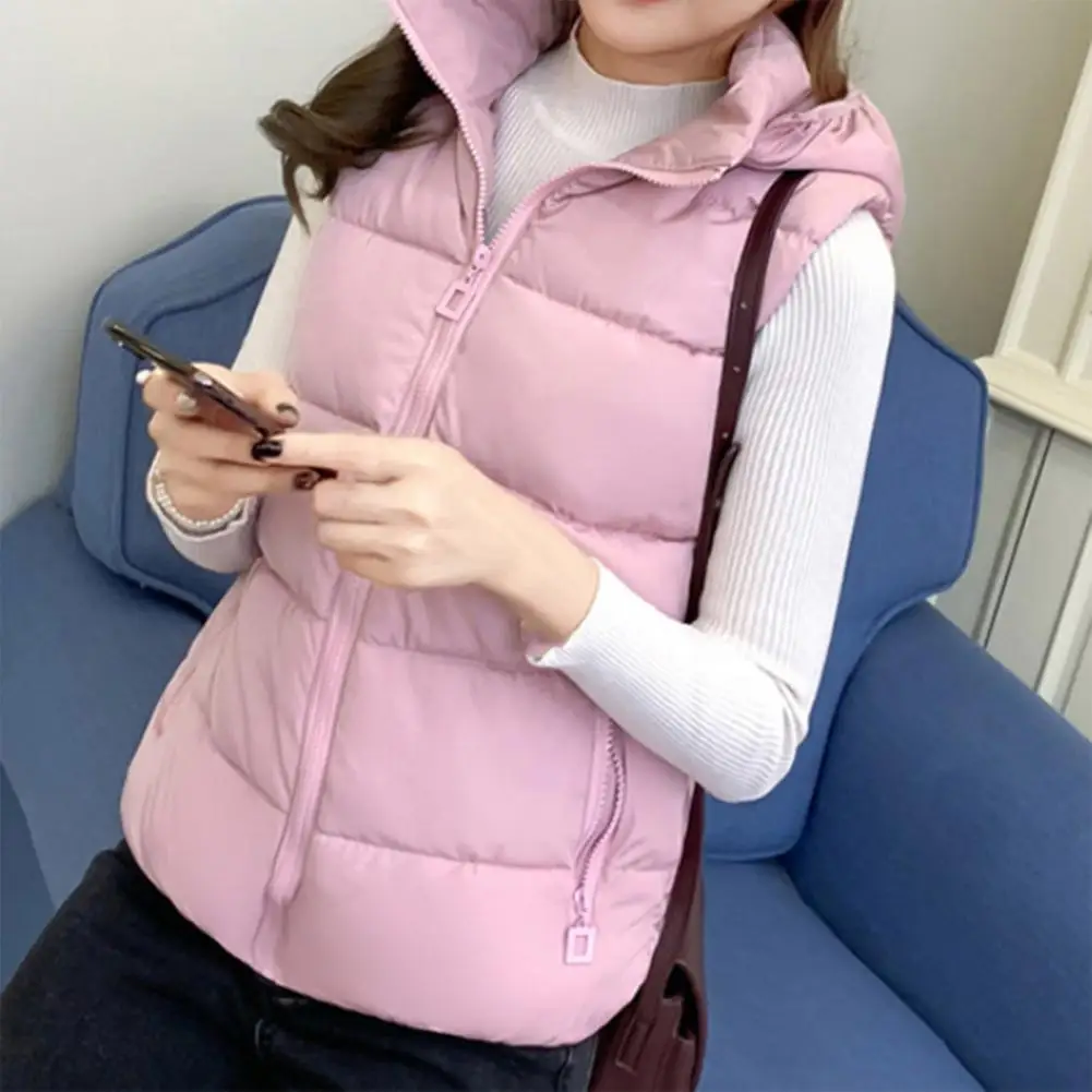 女性のための快適なフード付きベスト,ノースリーブの服,カジュアルスタイルのカーディガン,快適な秋のベスト,冬