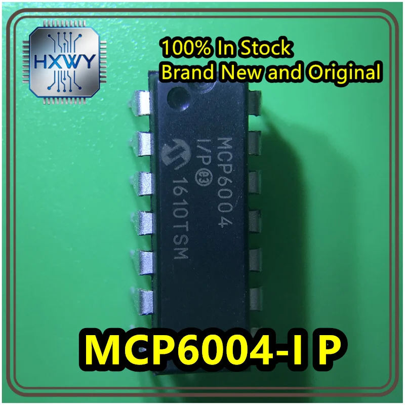 (5/50 pieces) MCP6004-I/P MCP6004 DIP-14 4-channel op-amp rail-to-rail amplifier brand new original in stock.