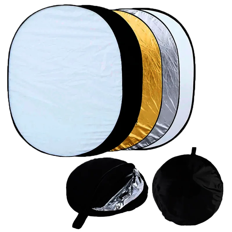 

5 in 1 Oval Fold Portable Photo Studio Photography Backgrounds Light Reflector For Multi Photo Disc