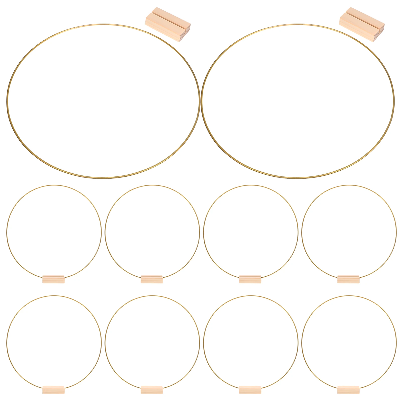 

10 set 10 Sets Golden Wreath Material 30cm Floral Hoops Metal Circle for Crafts DIY Wedding Decorations Table Centerpieces