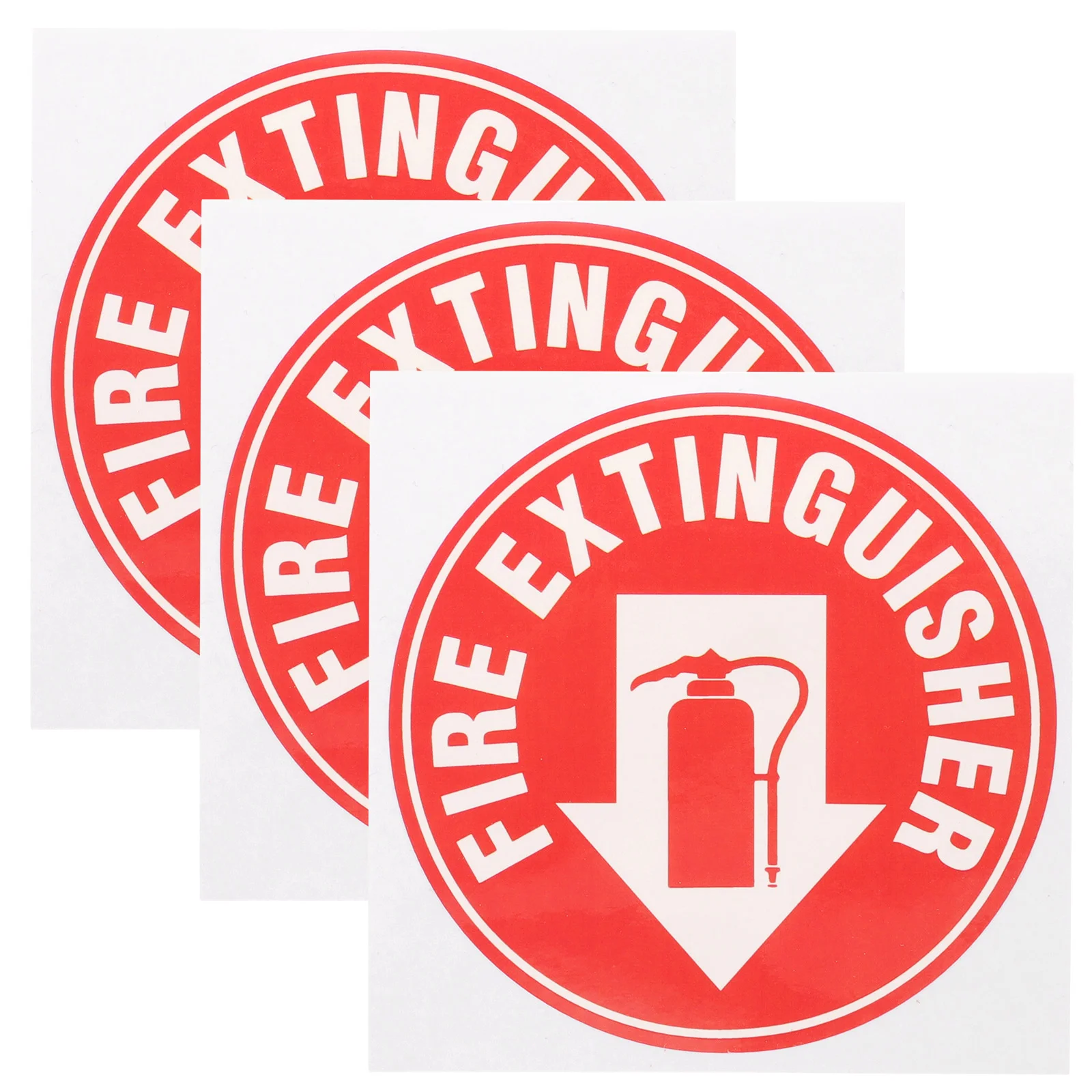 3 Pcs Fire Extinguisher Sticker Waterproof Stickers for Safety Office Decal Anti-scratch