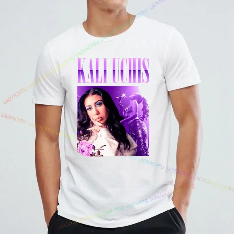 Kali uchis เสื้อยืดผ้าฝ้าย ablum orquiideas เสื้อฮิปฮอปคอกลมเสื้อแขนสั้น unisex ของขวัญเสื้อผ้า Y2K สไตล์ฮาราจูกุ