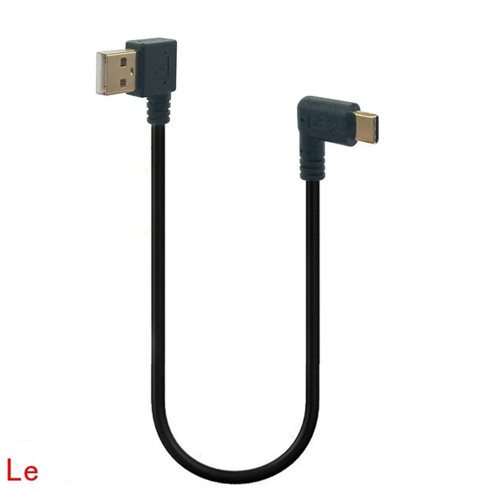 หัวต่อ USB 2.0 (แบบ A) ชุบทอง 0.25 ม. สำหรับเชื่อมต่อ USB 3.1 (แบบ C) ตัวผู้ หัวต่อแบบมุมซ้าย/ขวา สำหรับซิงค์ข้อมูลและชาร์จ