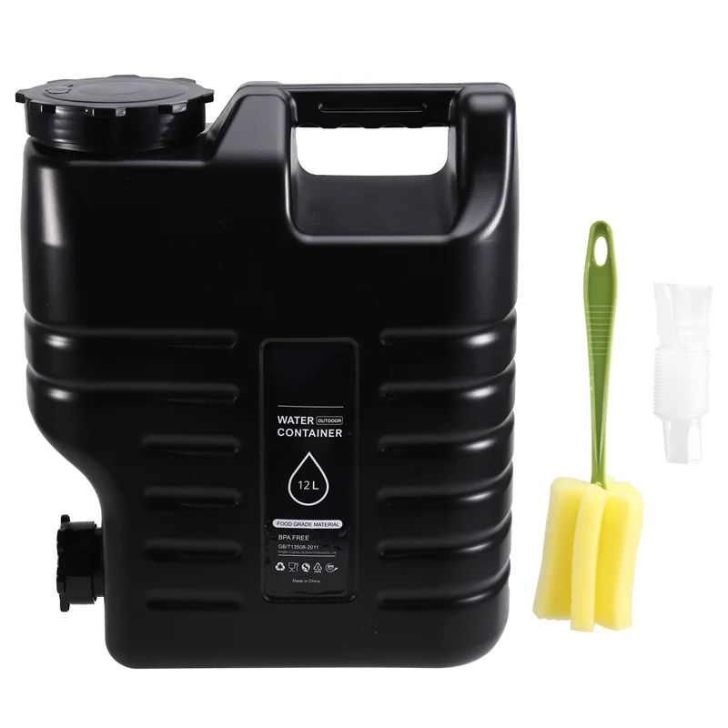 

12L Water Bucket Large Capacity Portable Drinking Water Canister With Detachable Faucet No Leakage For Outdoor Travel