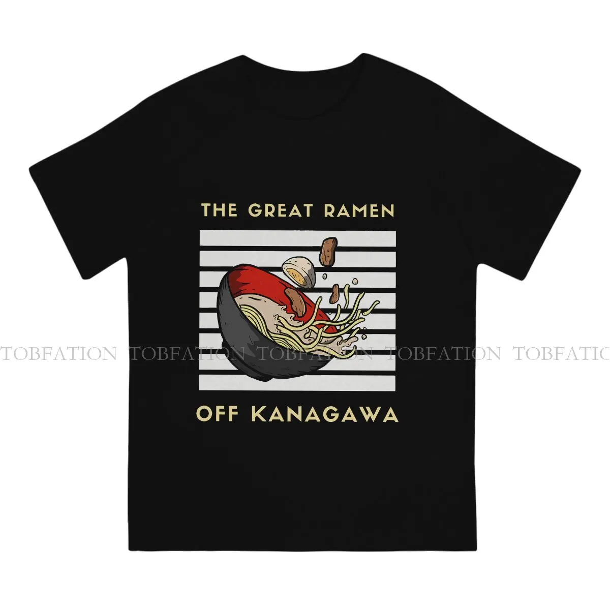 kanagawa Essential Fashion TShirts The Great Ramen Off Kanagawa Men Style Pure Cotton Tops T Shirt O Neck 