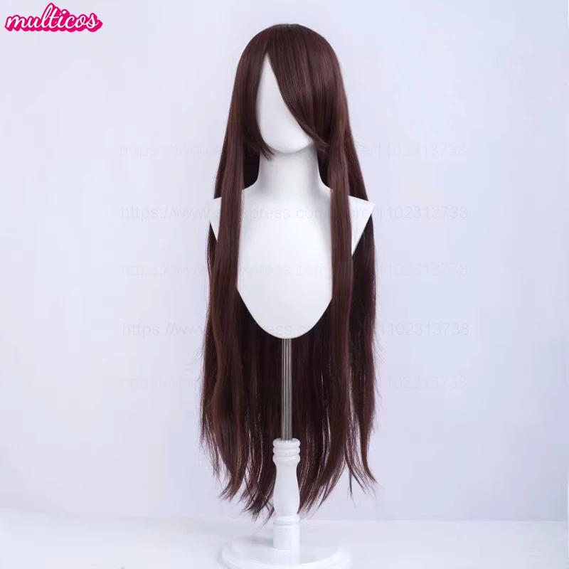 Hochwertige Anime 100 cm lange gerade Cosplay-Perücke Schwarz Weiß Rot Rosa Braun Gold Blau Blond Lila Hitzebeständige Haarperücken