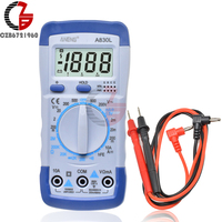 AC DC A830L LCD Digital Multimeter DC Voltage Diode Freguency Multitester Current Tester Luminous Display with Buzzer Function