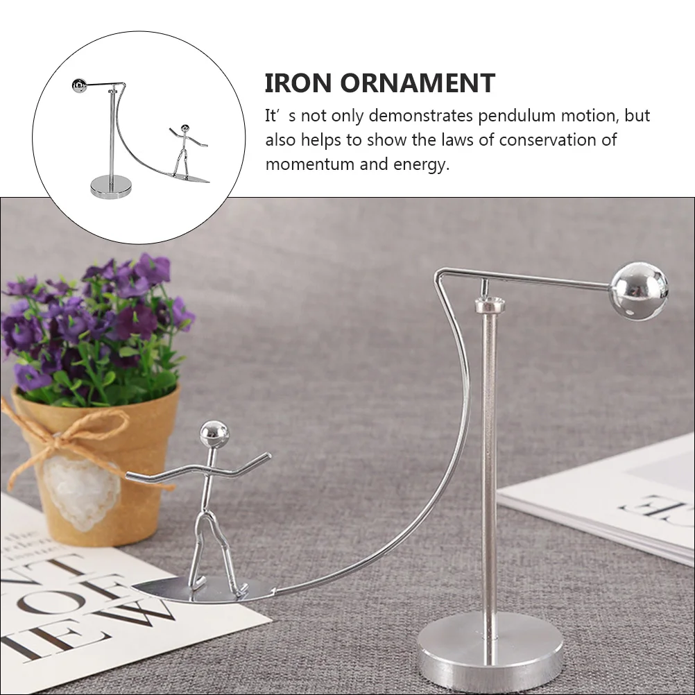 

Surfing Style Iron Tumbler Unique Desk Ornament Balance Art Craft Swinging Decoration Pendulum Motion Gadget Desktop For Men